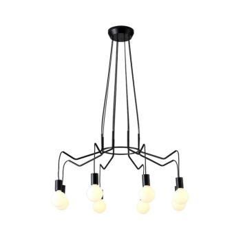 Csillár zsinóron BASSO 8xE27/40W/230V fekete 38-71057 kép