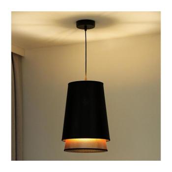 - Csillár zsinóron BELL SHINY 1xE27/15W/230V átm. 25 cm fekete/réz 603225 kép