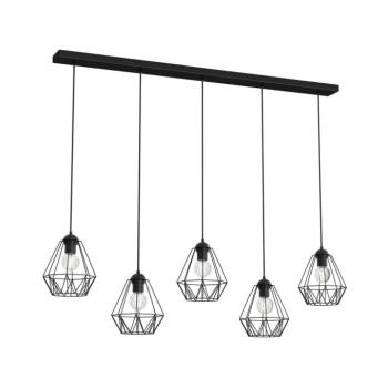Csillár zsinóron BERGEN 5xE27/60W/230V fekete 0607 kép