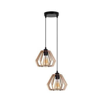 Csillár zsinóron BERGO 2xE27/60W/230V fekete 0002 kép