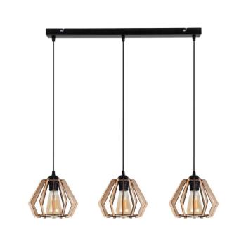 Csillár zsinóron BERGO 3xE27/60W/230V fekete 0004 kép