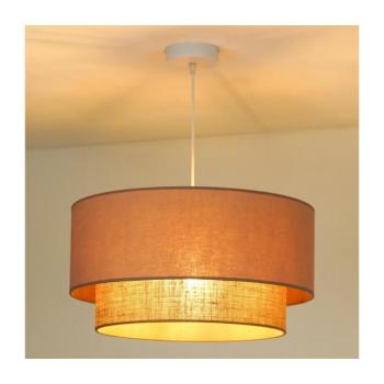 - Csillár zsinóron BOHO 1xE27/15W/230V átm. 45 cm bézs/barna 89798 kép