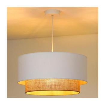 - Csillár zsinóron BOHO 1xE27/15W/230V átm. 45 cm fehér/barna 89811 kép