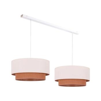 - Csillár zsinóron BOHO 2xE27/15W/230V bézs/barna 89682 kép