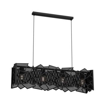 Csillár zsinóron CAMO 4xE27/15W/230V fekete 551 kép