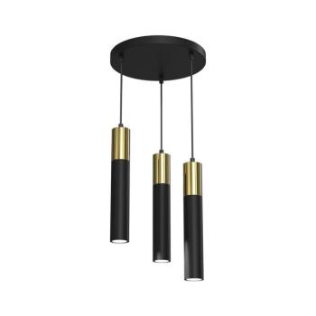 Csillár zsinóron CASSA 3xGU10/8W/230V fekete/arany 4146 kép