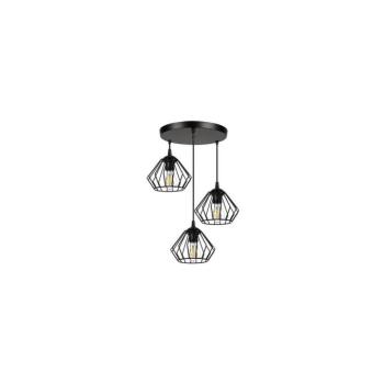 Csillár zsinóron CEED 3xE27/60W/230V fekete 0792 kép