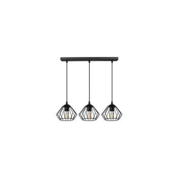Csillár zsinóron CEED 3xE27/60W/230V fekete 0791 kép