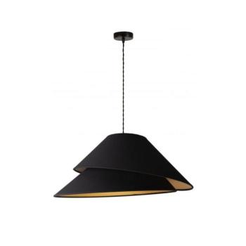 - Csillár zsinóron COCO 1xE27/40W/230V átm. 50 cm fekete 8984 kép