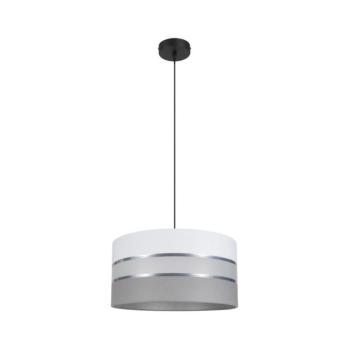 Csillár zsinóron CORAL 1xE27/60W/230V á. 40 cm fehér/szürke 0706 kép
