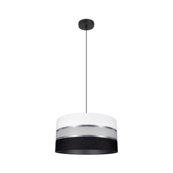 Csillár zsinóron CORAL 1xE27/60W/230V fekete-fehér 0615 kép
