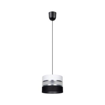 Csillár zsinóron CORAL 1xE27/60W/230V fekete-fehér 0619 kép