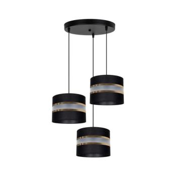 Csillár zsinóron CORAL 3xE27/60W/230V fekete 0456 kép