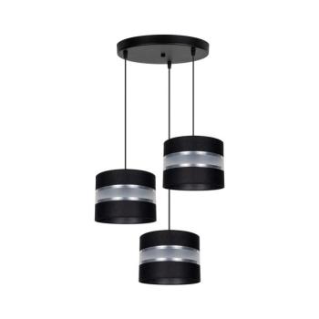 Csillár zsinóron CORAL 3xE27/60W/230V fekete/króm átm. 45 cm 0992 kép