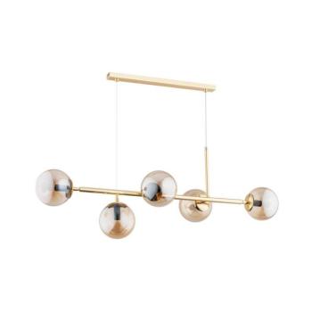 Csillár zsinóron DANSA 5xE14/10W/230V arany 63019 kép