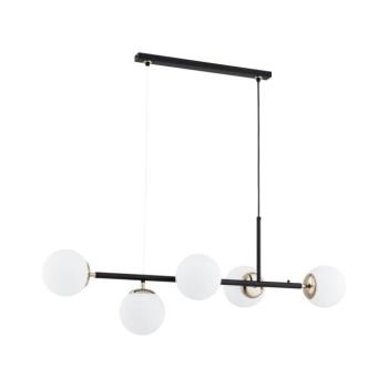 Csillár zsinóron DANSA 5xE14/10W/230V fekete/arany 63362 kép