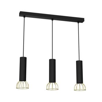 Csillár zsinóron DANTE 3xGU10/25W/230V fekete/arany MLP7249 kép