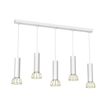 Csillár zsinóron DANTE 5xGU10/25W/230V fehér/arany MLP7256 kép