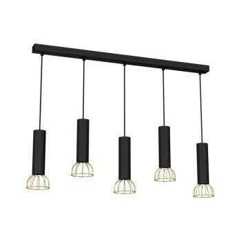 Csillár zsinóron DANTE 5xGU10/25W/230V fekete/arany MLP7250 kép