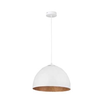 Csillár zsinóron DIAMENT 1xE27/60W/230V á. 35 cm fehér/réz 31374 kép