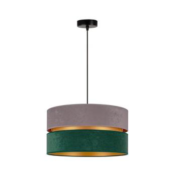 - Csillár zsinóron DUO 1xE27/15W/230V átm. 40 cm szürke/zöld/arany 81327 kép