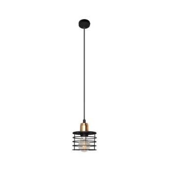 Csillár zsinóron EDISON 1xE27/60W/230V W-KM 1366/1 BK+BR kép