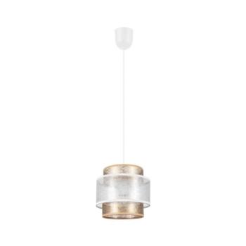 Csillár zsinóron GABI 1xE27/60W/230V arany/fehér á. 20 cm 0837 kép