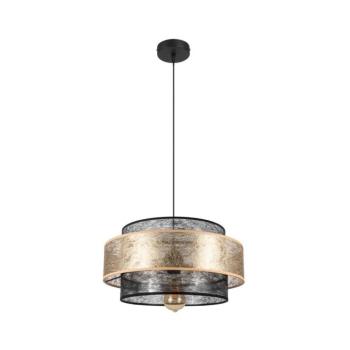 Csillár zsinóron GABI 1xE27/60W/230V arany/fekete átm. 40 cm 0842 kép