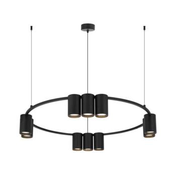 Csillár zsinóron GENESIS 10xGU10/8W/230V fekete ML0373 kép