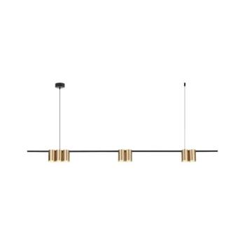 Lógó lámpa Genesis, alumínium fekete/arany, 7 x GU10, hosszúság 150 cm kép
