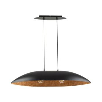 Csillár zsinóron GONDOLA 2xE27/60W/230V fekete/réz 40635 kép