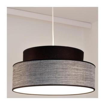 Csillár zsinóron GRACE 1xE27/60W/230V átm. 40 cm fekete/szürke 0605 kép