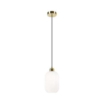 Csillár zsinóron HARMA 1xE27/15W/230V átm. 14 cm fehér/arany LM - 1.257 / A kép