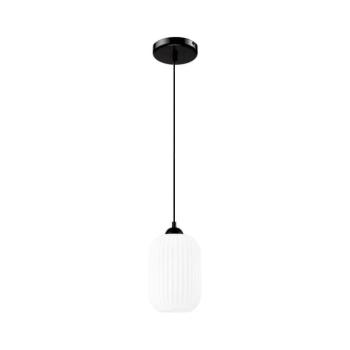 Csillár zsinóron HARMA 1xE27/15W/230V átm. 14 cm fehér/fekete LM - 1.257 / A kép