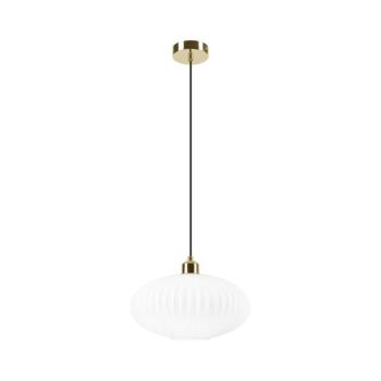 Csillár zsinóron HARMA 1xE27/15W/230V átm. 30 cm fehér/arany LM - 1.257 / D kép