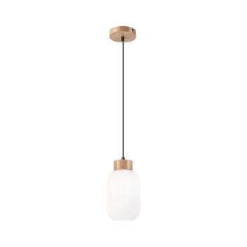 Csillár zsinóron HARMONY 1xE27/15W/230V átm. 14 cm fehér/tölgy LM - 1.258 / A kép