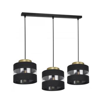 Csillár zsinóron HAVARD 3xE27/60W/230V fekete/sárgaréz 1848 kép
