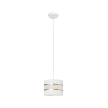Csillár zsinóron HELEN 1xE27/15W/230V á. 20 cm fehér/arany W-KM 0801/1 WT+GO+MAT kép