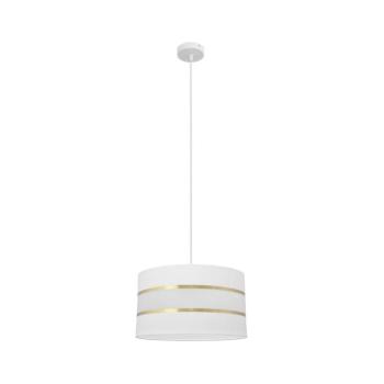 Csillár zsinóron HELEN 1xE27/15W/230V á. 35 cm fehér/arany W-KM 0803/1 WT+GO+MAT kép