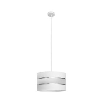 Csillár zsinóron HELEN 1xE27/15W/230V á. 35 cm fehér W-KM 0803/1 WT+SL+MAT kép