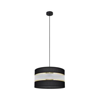 Csillár zsinóron HELEN 1xE27/15W/230V á. 35 cm fekete/arany W-KM 0803/1 BK+GO+MAT kép
