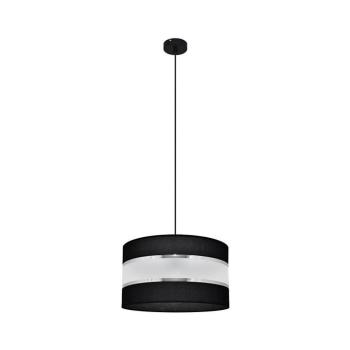 Csillár zsinóron HELEN 1xE27/15W/230V á. 35 cm fekete/szürke W-KM 0803/1 BK+SL+MAT kép