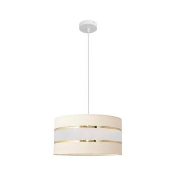 Csillár zsinóron HELEN 1xE27/15W/230V á. 40 cm krém/arany W-KM 0804/1 EC+GO+MAT kép