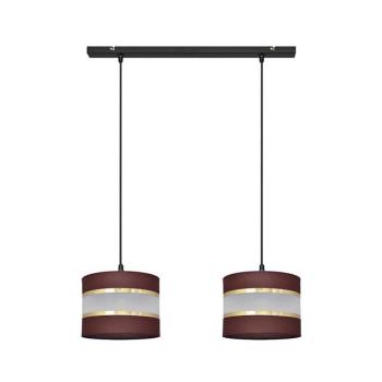 Csillár zsinóron HELEN 2xE27/15W/230V barna/fekete/arany W-L 0801/2 BK-B +BR+GO+MAT kép
