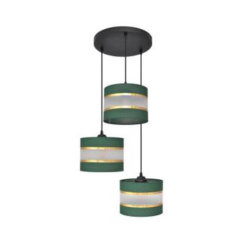 Csillár zsinóron HELEN 3xE27/15W/230V zöld/arany W-KD 0801/3 BK-B +GN+GO+MAT kép