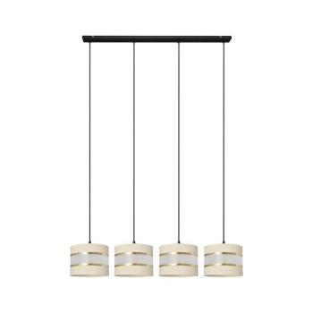 Csillár zsinóron HELEN 4xE27/15W/230V krém/fekete/arany W-L 0801/4 BK-B +EC+GO+MAT kép