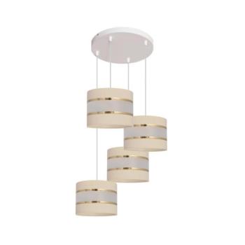 Csillár zsinóron HELEN 4xE27/15W/230V krém W-KD 0801/4 EC+GO+MAT kép
