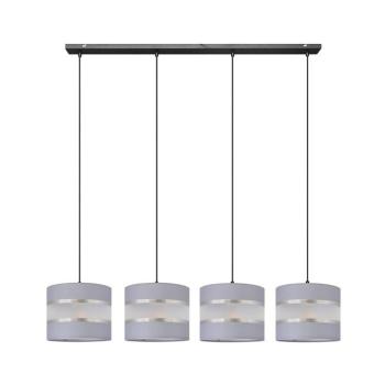 Csillár zsinóron HELEN 4xE27/15W/230V szürke/fekete W-L 0801/4 BK-B +GR+SL+MAT kép