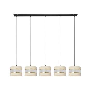 Csillár zsinóron HELEN 5xE27/15W/230V krém/fekete/arany W-L 0801/5 BK-B +EC+GO+MAT kép