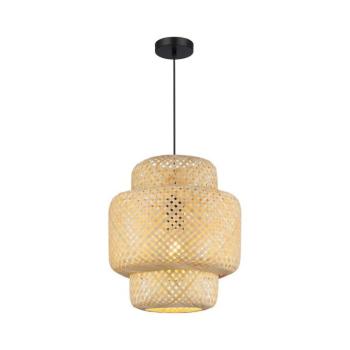 Csillár zsinóron HESTIA 1xE27/60W/230V átm. 30 cm bambusz ML1808 kép